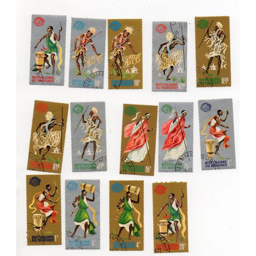 Burundi- Lot De 14 Timbres Oblitérés- Exposition De New-York De 1964