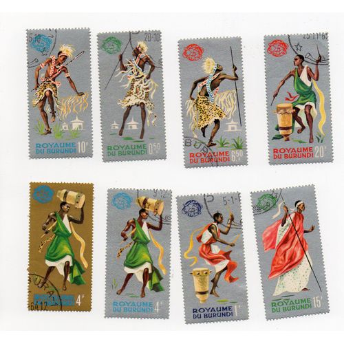 Burundi- Lot De 8 Timbres Oblitérés- Exposition De New-York De 1964