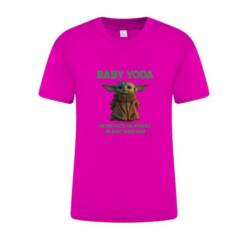Baby Yoda T-Shirt Hommes De Marque Imprimé Mode Manches Courtes Tee Shirts Enfant Mixte À Col Rond Décontractés Laches T-Shirt Femme -Pm300484