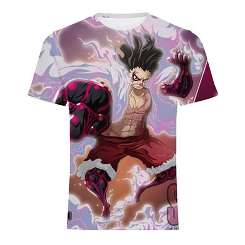 One Piece T-Shirt Hommes Imprimé Luffy Ace À Col Rond Tee Shirt Homme À Manches Courtes T-Shirt Femme De Marque Zs306062