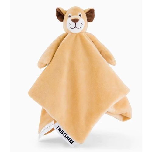 Doudou Lion Patrik Twistshake Beige Blanc Carré Peluche Couverture Twist Shake Jouet Bébé Naissance Comforter King Patrick Baby