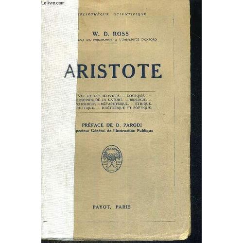 Aristote - Bibliotheque Scientifique