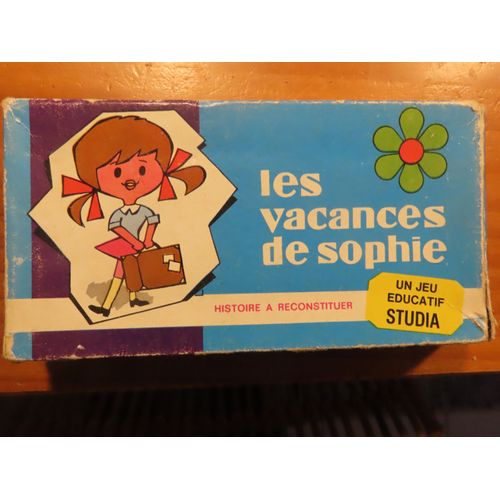 Ancien Jeu Studia Les Vacances De Sophie, Histoire À Reconstituer À Partir De Cartes Illustrées Avec Morceaux De Phrases