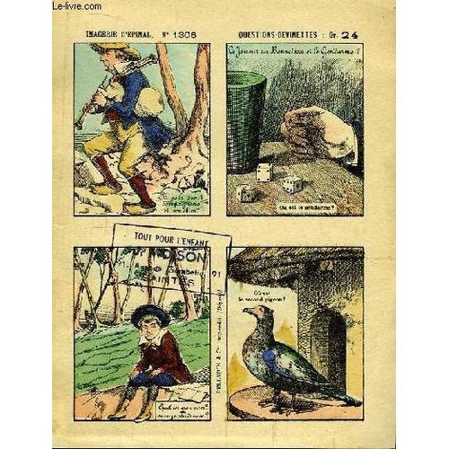 Imagerie D Epinal N°1306 - Questions-Devinettes : Gr. 24 : Le Joueur Au Bonneteau
