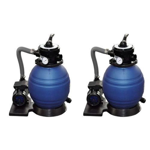 Vidaxl Pompes À Filtre À Sable 2 Pcs 400 W 11000 L/H