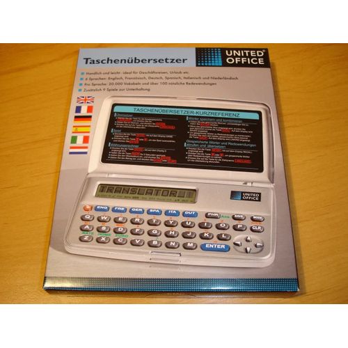 United Office IAN 671177 Traducteur de poche 6 Langues - Calculatrice - Convertisseur de Devises