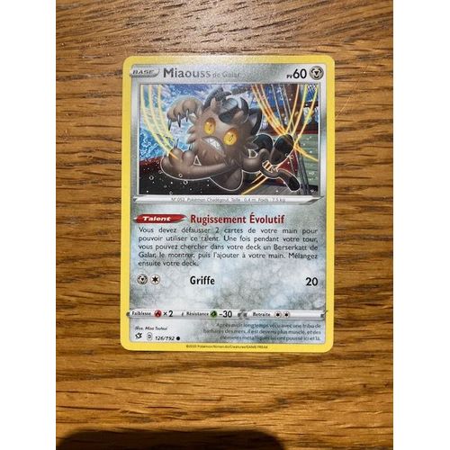 (500) Miaouss De Galar 126/192 Pokemon