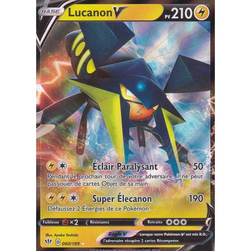 Carte Pokemon - Lucanon V - 060/189 - Ultra-Rare - Épée Et Bouclier 3 Ténèbres Embrasées