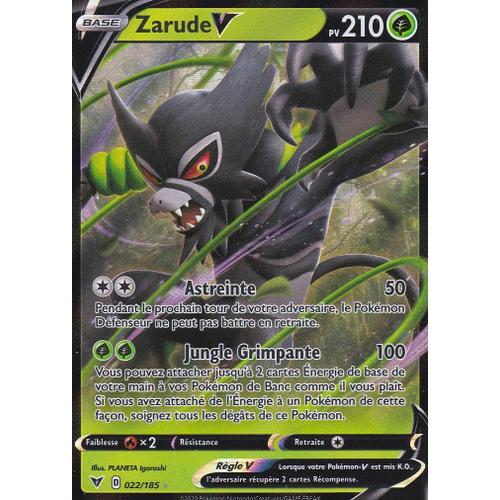 Carte Pokemon - Zarude V - 022/185 - Ultra Rare - Épée Et Bouclier4 - Voltage Éclatant - Eb4 - Vf