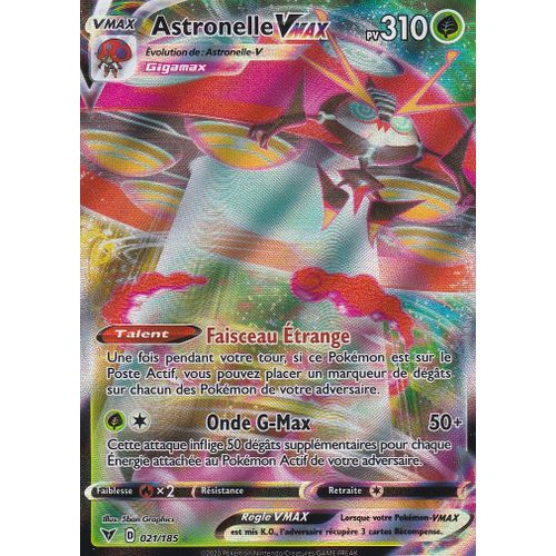 Carte Pokemon - Astronelle Vmax - 021/185 - 310pv - Ultra-Rare - Épée Et Bouclier - Voltage Éclatant - Eb4 - Vf