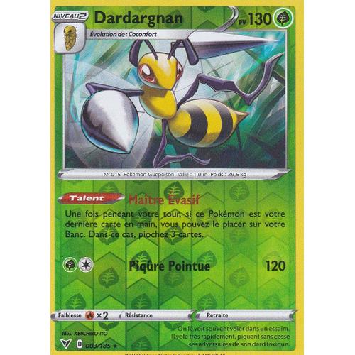 Carte Pokemon - Dardargnan - 003/185 - Holo-Reverse - Épée Et Bouclier 4 - Voltage Éclatant - Eb4 - Vf