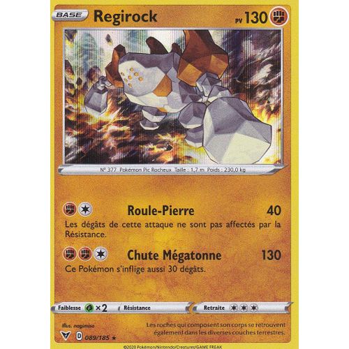 Carte Pokemon - Regirock - 089/185 - Holo-Rare - Épée Et Bouclier4 - Voltage Éclatant - Eb4 - Vf