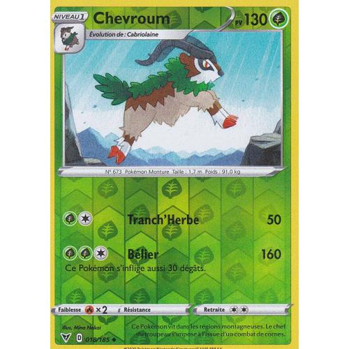 Carte Pokemon - Chevroum - 018/185 - Reverse - Épée Et Bouclier4 - Voltage Éclatant - Eb4 - Vf