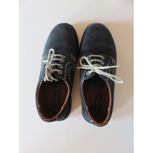 Mocassins En Cuir Eagle Scout Bleu Nuit T. 41