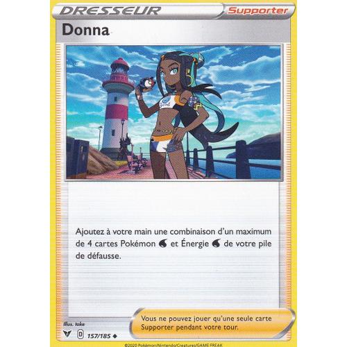 Carte Pokemon - Dresseur Donna - 157/185 - Épée Et Bouclier4 - Voltage Éclatant - Eb4 - Vf
