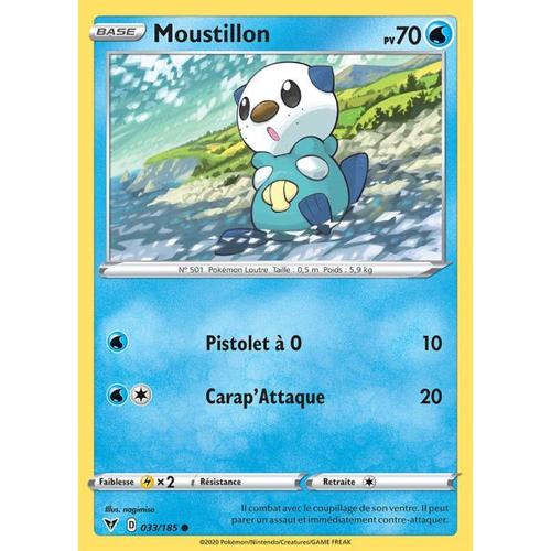 Carte Pokemon - Moustillon - 033/185 - Épée Et Bouclier4 - Voltage Éclatant - Eb4 - Vf