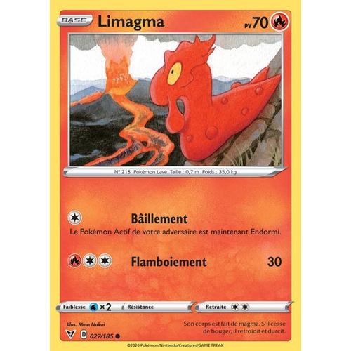 Carte Pokemon - Limagma - 027/185 - Épée Et Bouclier4 - Voltage Éclatant - Eb4 - Vf