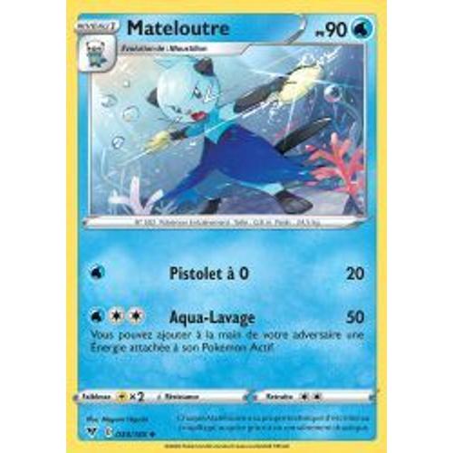 Carte Pokemon - Mateloutre - 034/185 - Épée Et Bouclier4 - Voltage Éclatant - Eb4 - Vf