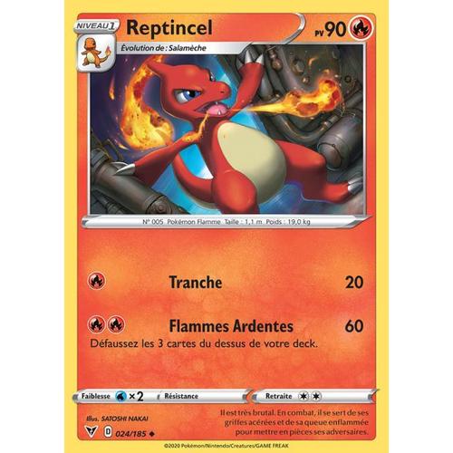 Carte Pokemon - Reptincel - 024/185 - Épée Et Bouclier4 - Voltage Éclatant - Eb4 - Vf