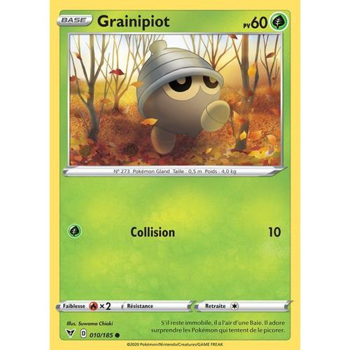 Carte Pokemon - Grainipiot - 008/185 - Épée Et Bouclier4 - Voltage Éclatant - Eb4 - Vf