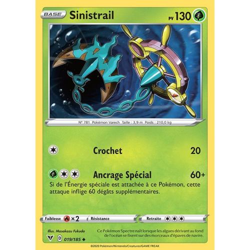 Carte Pokemon - Sinistrail - 019/185 - Épée Et Bouclier4 - Voltage Éclatant - Eb4 - Vf