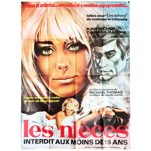 Les Nièces - Véritable Affiche De Cinéma Pliée - Format 120x160 Cm - De Michael Thomas (Erwin C. Dietrich) Avec Kai Fischer, Lamara Baroni - 1969