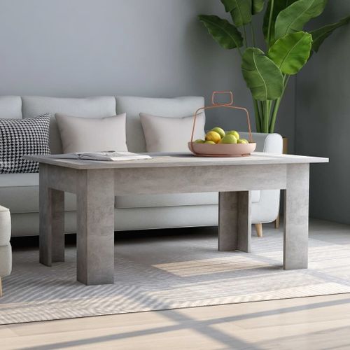 Vidaxl Table Basse Gris Béton 100 X 60 X 42 Cm Aggloméré