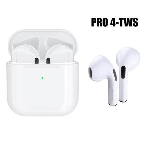 Ecouteurs sans fil PRO 4 TWS Mini ecouteurs Bluetooth 5.0 pour Xiaomi Huawei Iphone Samsung