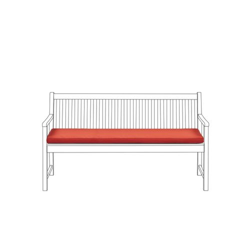Coussin Rouge Foncé 152 X 54 X 5 Cm Pour Banc De Jardin Vivara