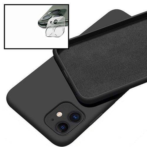 Kit Film De Verre Trempéfilm De Verre Trempé Caméra Arrière + Coque Silicone Liquide Pour Iphone 12 Mini