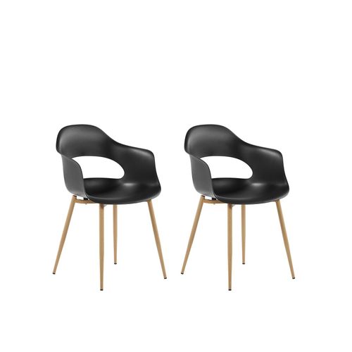 Chaise De Salle À Manger Set De 2 Noir Utica