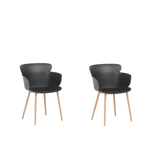 Chaise De Salle À Manger Set De 2 Noir Sumkley