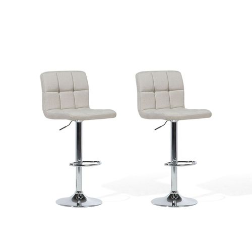 Tabouret De Bar Set De 2 Beige Clair Marion