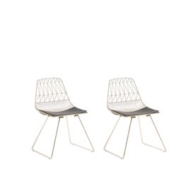Chaise De Salle À Manger Set De 2 Métal Doré Harlan