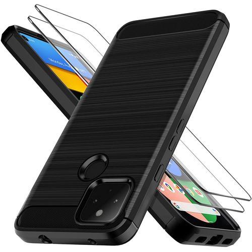 Housse Coque Pour Google Pixel 4a 5g + 2 Verre Trempé Protection Ecran