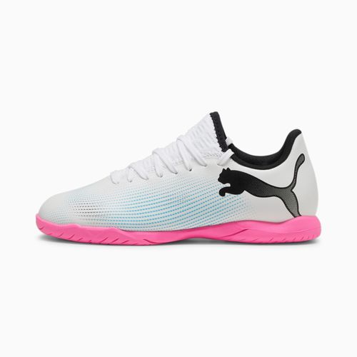 Puma Chaussures De Futsal Future 7 Play Enfant Et Adolescent, Blanc/Rose/Noir