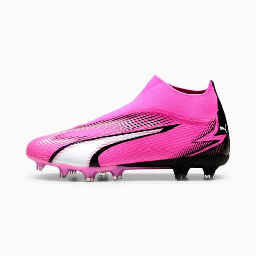 Puma Chaussures De Football Sans Lacets Ultra Match Fg/Ag, Rose/Noir/Blanc