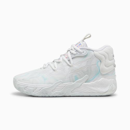 Puma Chaussures De Basketball Mb.03 Iridescent Enfant Et Adolescent, Blanc