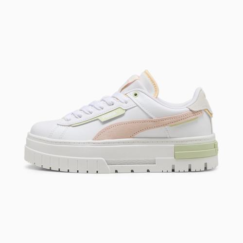 Puma Chaussure Sneakers Mayze Crashed Femme, Blanc/Rose/Vert