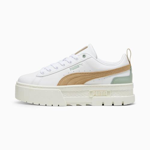 Puma Chaussure Baskets Mayze Lth Femme, Blanc