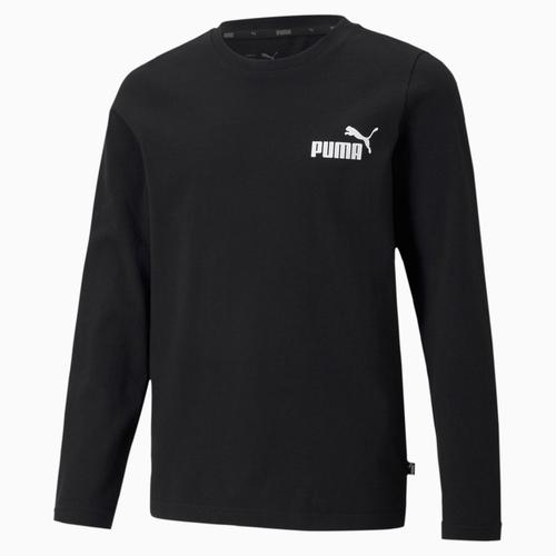 Puma T-Shirt À Manches Longues Et Logo Essentiels Enfant Et Adolescent, Noir