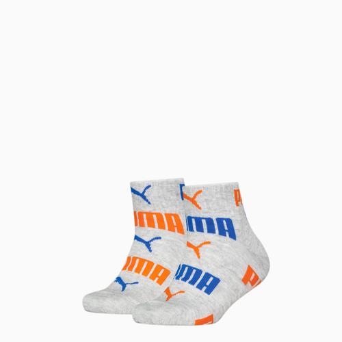 Puma Lot De 2 Paires De Chaussettes Avec Motif Intégral Pour Enfant, Gris/Melange