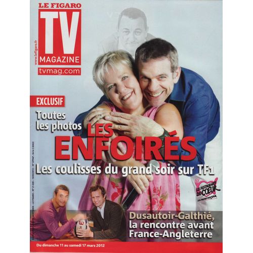 Le Figaro Tv Magazine / 10-03-2012 N°21028 Garou / Alizée / Zazie / Elsa Lunghini / Les Enfoirés (4p