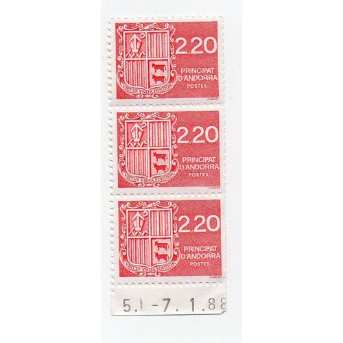 Andorre- Lot De 3 Timbres Neufs Non Détachés- N°366- Armoiries