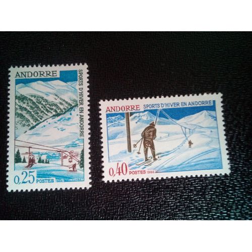 Timbre Andorre Yt 175 - 176 Séries: Sports D'hiver 1966 ( 091104 )