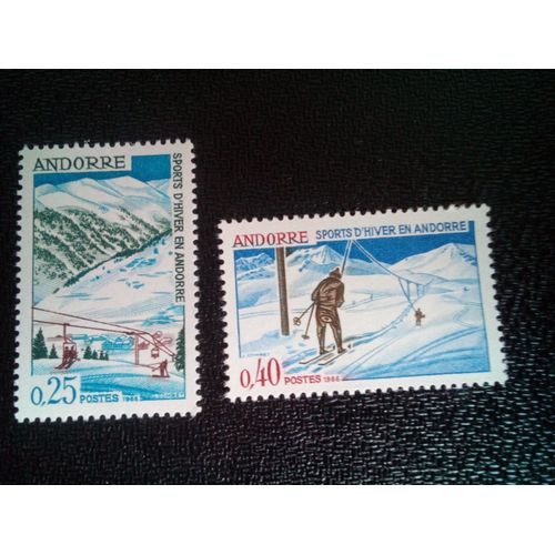 Timbre Andorre Yt 175 - 176 Séries: Sports D'hiver 1966 ( 091104 )