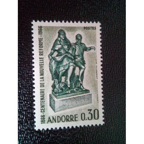 Timbre Andorre Yt 181 Couple De Danseurs En Costume National; Lun. À Andorre-La-Vieille 1967 ( 091104 )