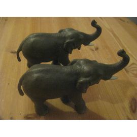 2 Éléphants D'asie En Caoutchouc