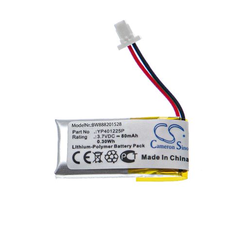 Vhbw Batterie Remplace Sena Yp401225p Pour Casque Écouteurs Casque Micro Sans Fil (80mah, 3,7v, Li-Polymère)