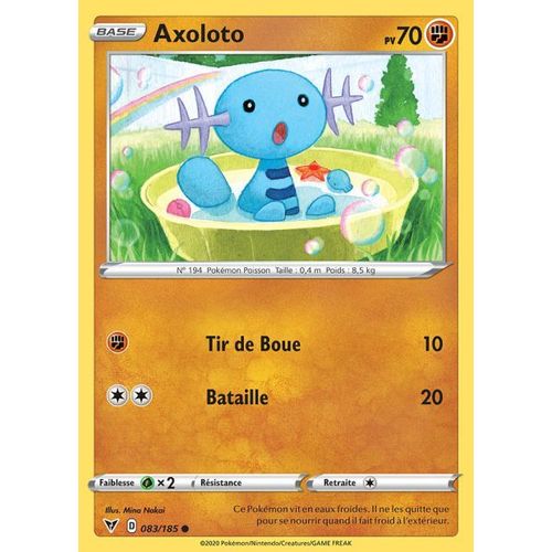 Carte Pokemon - Axoloto - 083/185 - Épée Et Bouclier 4 - Voltage Éclatant - Eb4 - Vf